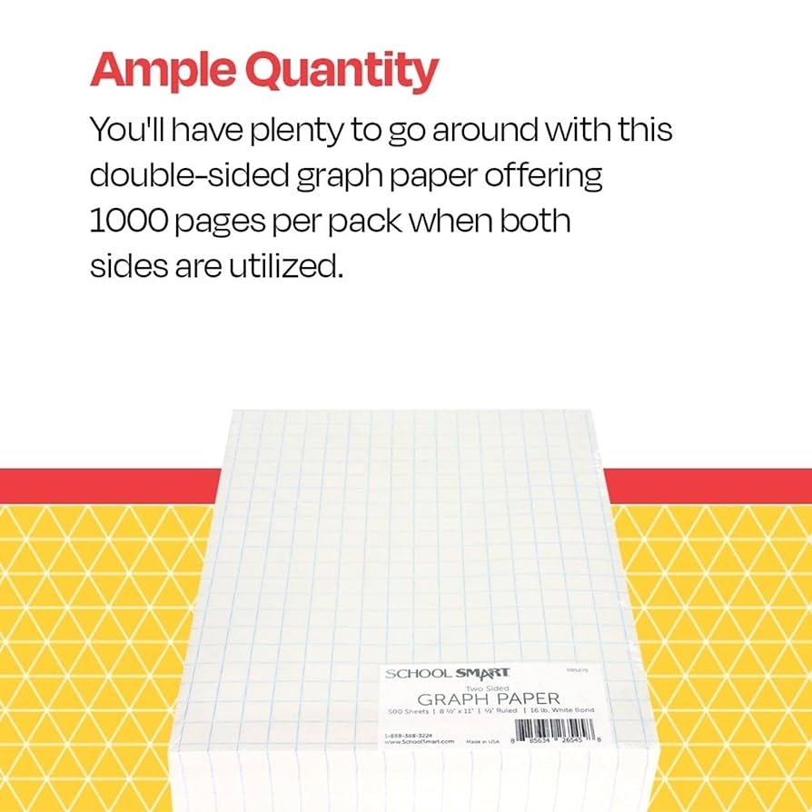 Amazon School Smart Double Sided Graph Paper 8 1 2 X 11 Inches 1 2 Inch Rule White Pack Of 500 085279 Office Products Amazon School Smart Double Sided Graph Paper 8 1 2 X 11 Inches 1 2 Inch Rule White Pack Of 500 085279 Office Products