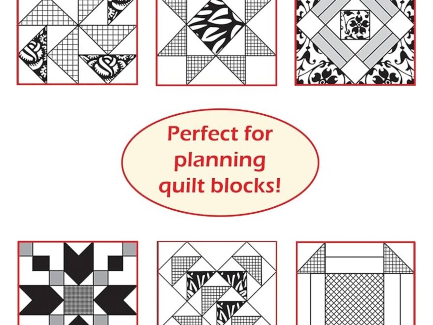 Amazon Sew Easy ER399 Quilters Graph Paper Pad 8in 4in Squares 12 X 12in 25 Sheets