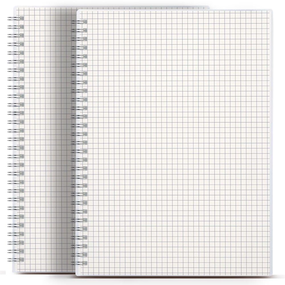 Amazon Shiningsoul Graph Paper Notebook 8 5 X 11 A4 2 Pack 80 GSM Graph Paper Large Squares 80 Sheets Per Pack Hardcover Grid Notebook Office Products