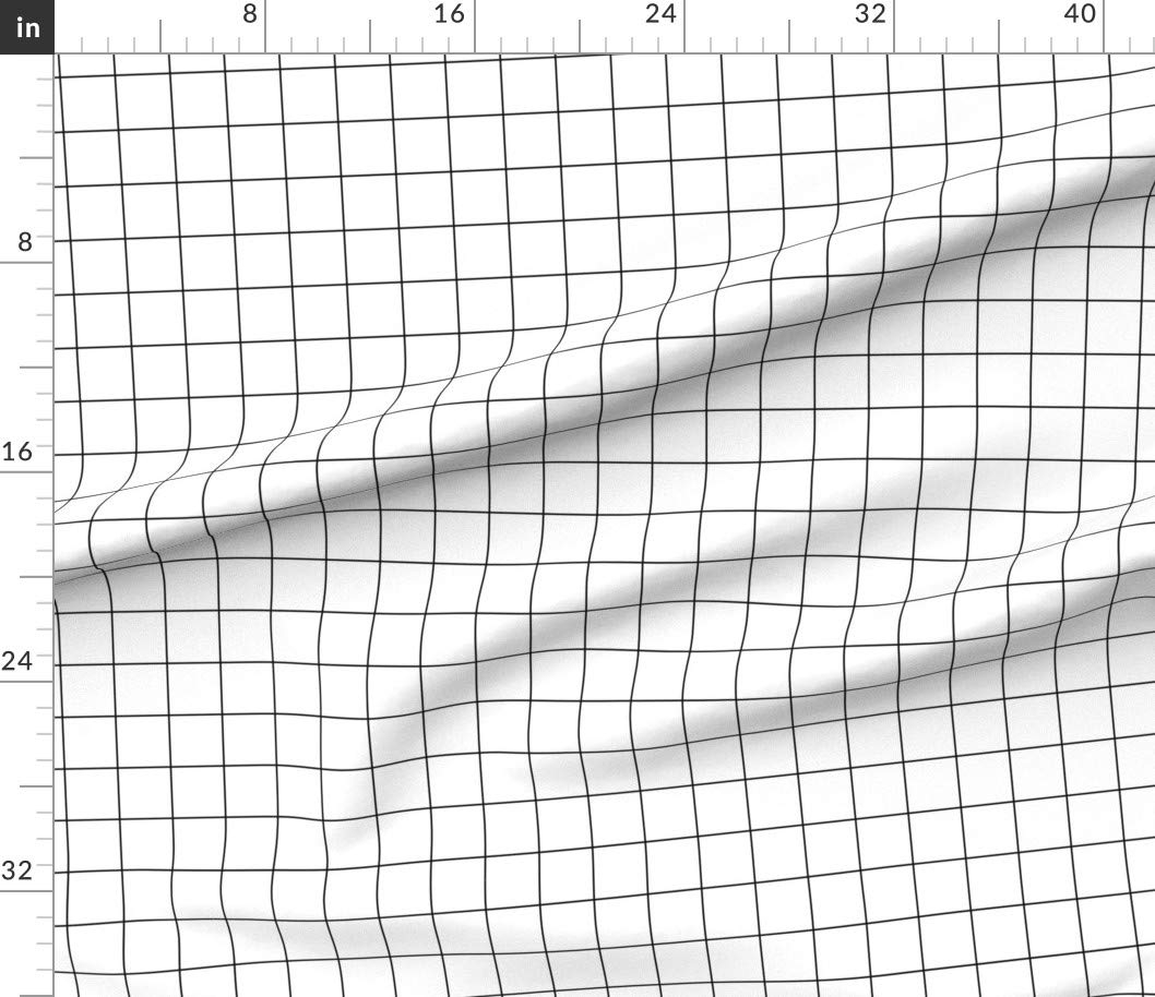 Amazon Spoonflower Fabric Black White Grid Check Minimal Lines Printed On Petal Signature Cotton Fabric Fat Quarter Sewing Quilting Apparel Crafts Decor