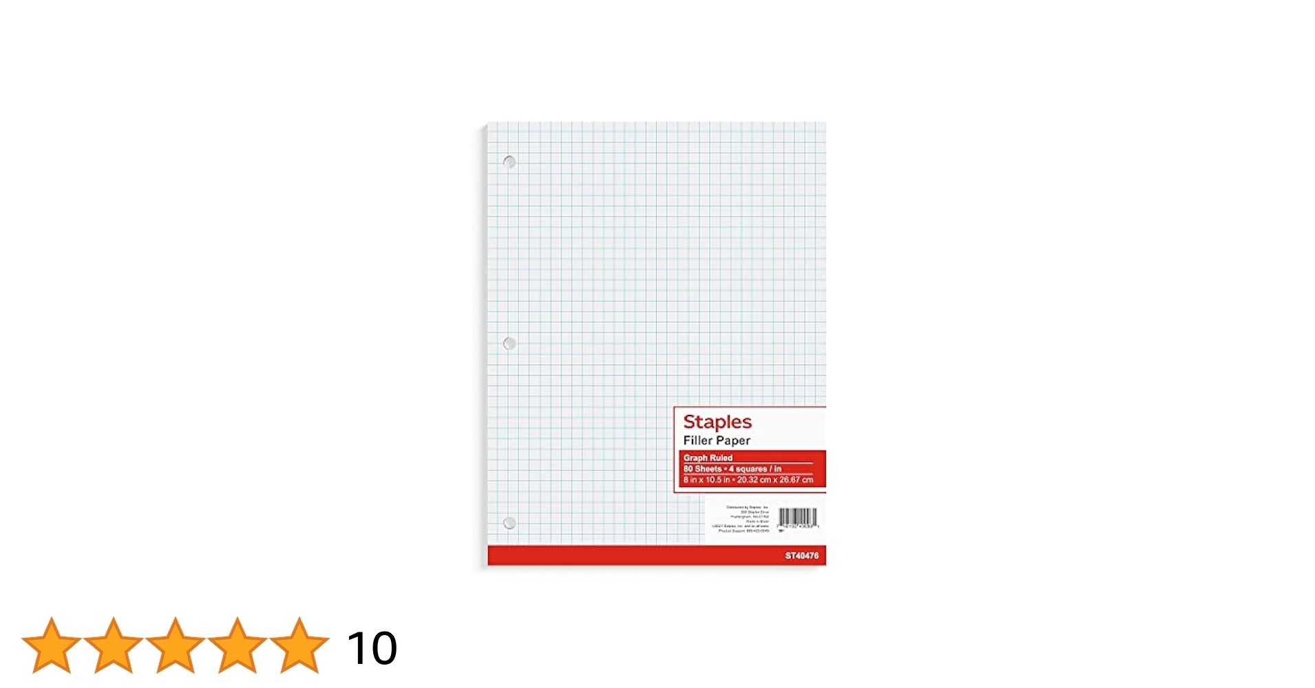 10 Square Per Inch Graph Paper From Staples