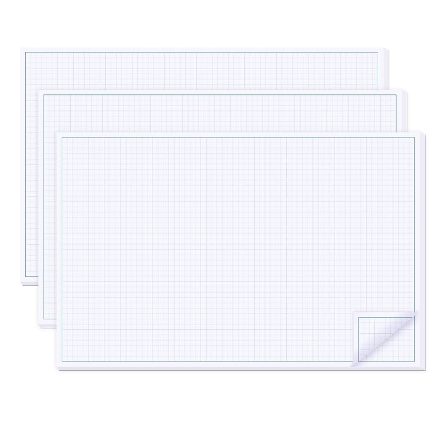 Amazon Suituts 3 Pads 11X17 Inches Graph Paper Large Grid Paper Two Side Drafting Paper Architect Graph Paper Blueprint Paper 4 Squares Per Inch 50 Sheets Each Pad Office Products