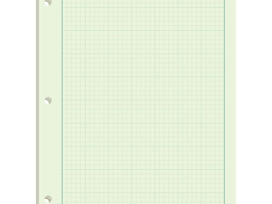 Amazon TOPS Engineering Computation Pad 8 1 2 X 11 Glue Top 5 X 5 Graph Rule On Back Green Tint Paper 3 Hole Punched 100 Sheets 35500 Graph Paper Pads Office Products