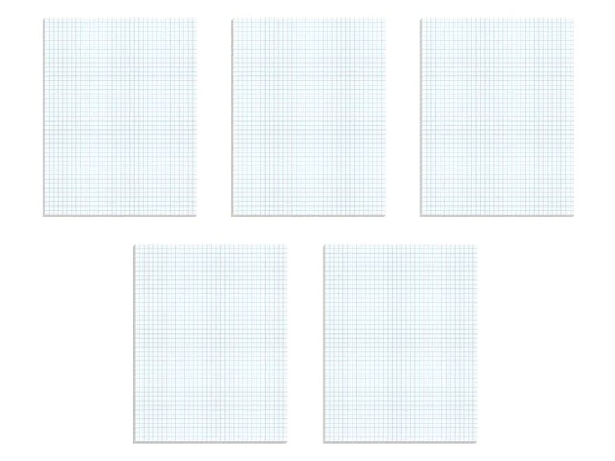 Amazon TOPS Graph Pads Sold In 5 Packs 8 1 2 X 11 Graph Ruled Paper 4x4 50 Sheets Thicker Weight Paper Glue Graphing Pads 33105 Office Products