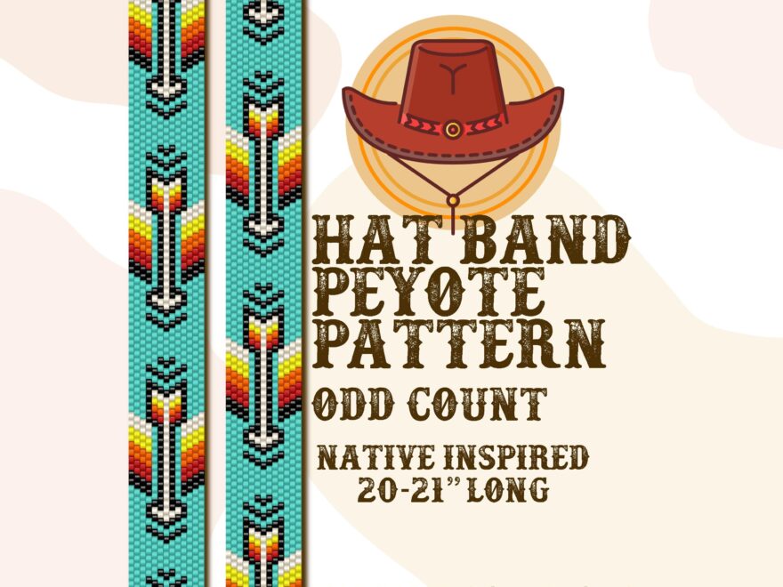 Arrow Hat Band Pattern Hat Band Native Peyote Pattern Odd Count PDF Instant Download Based On Miyuki Delica Seed Beads 11 0 Etsy