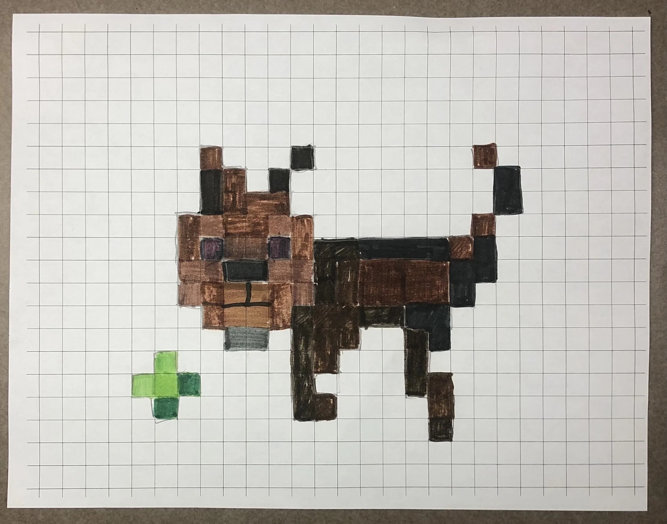 Characters On Graph Paper Easy Drawing Small