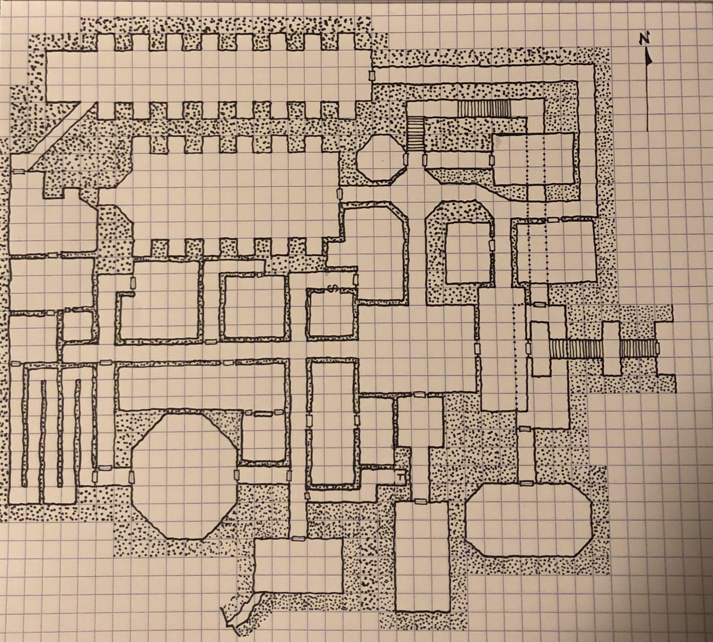 Dungeon And Dragons Graph Paper Map