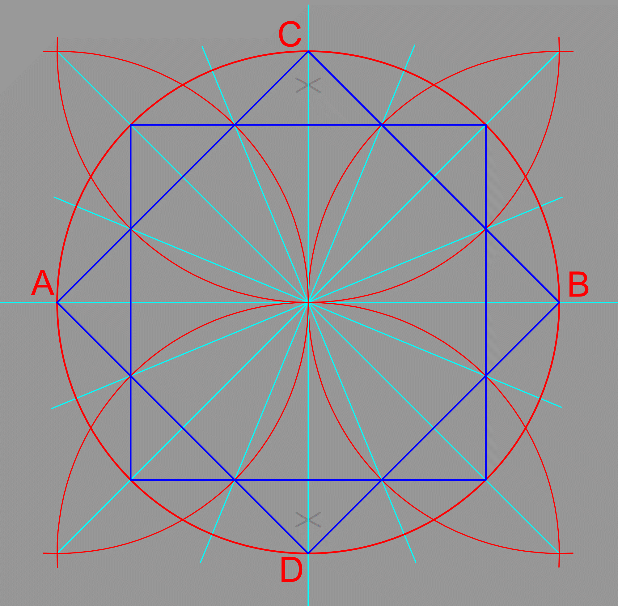 Hexadecagon On Graph Paper