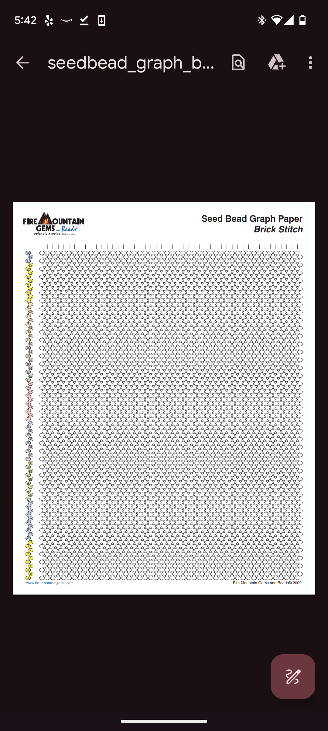 Bead Graph app R Beading