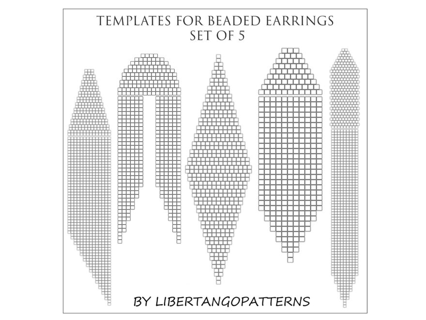 Bead Template Beading Graph Blank Template Paper Graph Pattern Instant Download Brick Stitch Square Stitch Teardrop Etsy