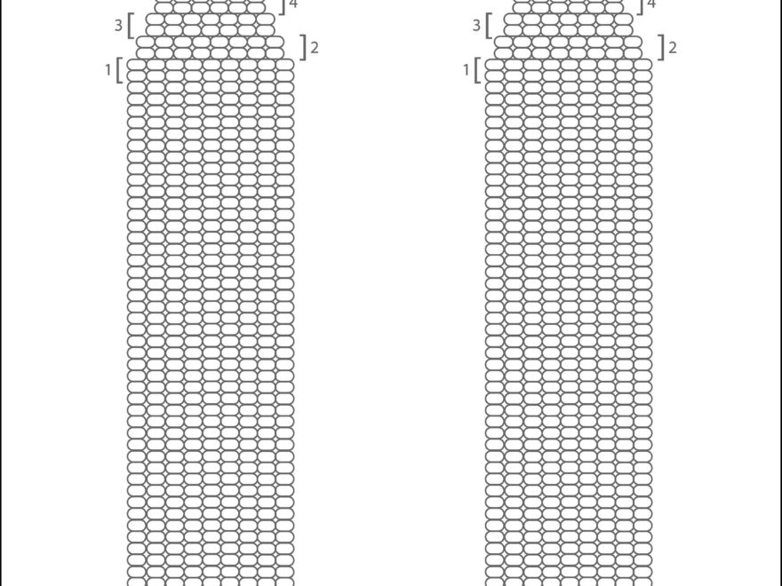 Beaded Earring Template 9 Rows Across Miyuki Sized Beads Bead Pattern Design Earring Graph Paper Etsy
