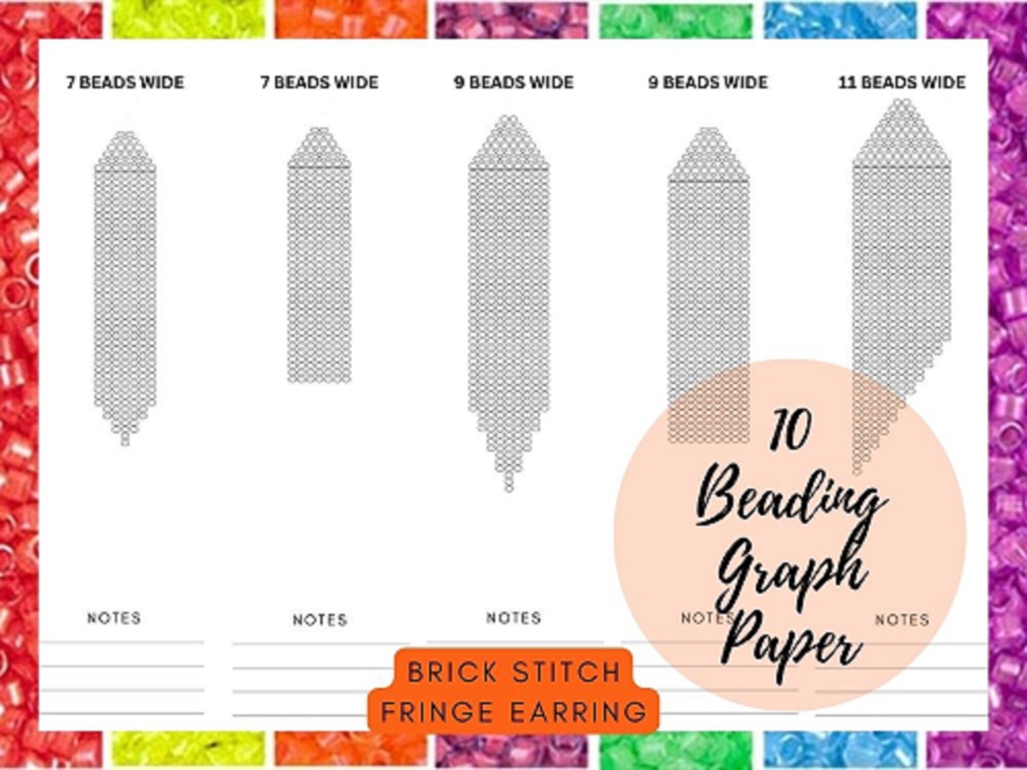 Beaded Earring Graph Paper