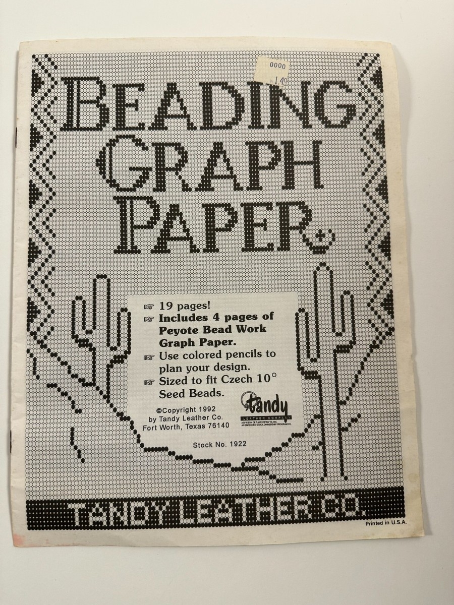 Beading Graph Paper Tandy Leather Co 1922 Peyote Czech Seed Beads EBay