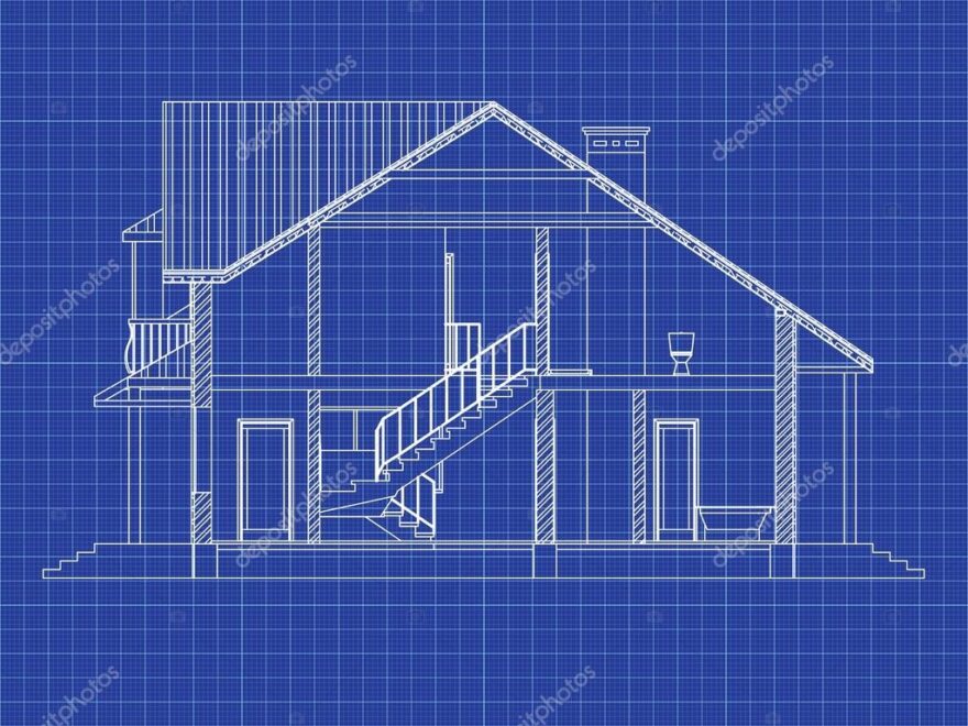 Best Interesting Architectural Background On Graph Paper Cross section House Vector Blueprint Stock Vector By dr1proekt gmail 115866908