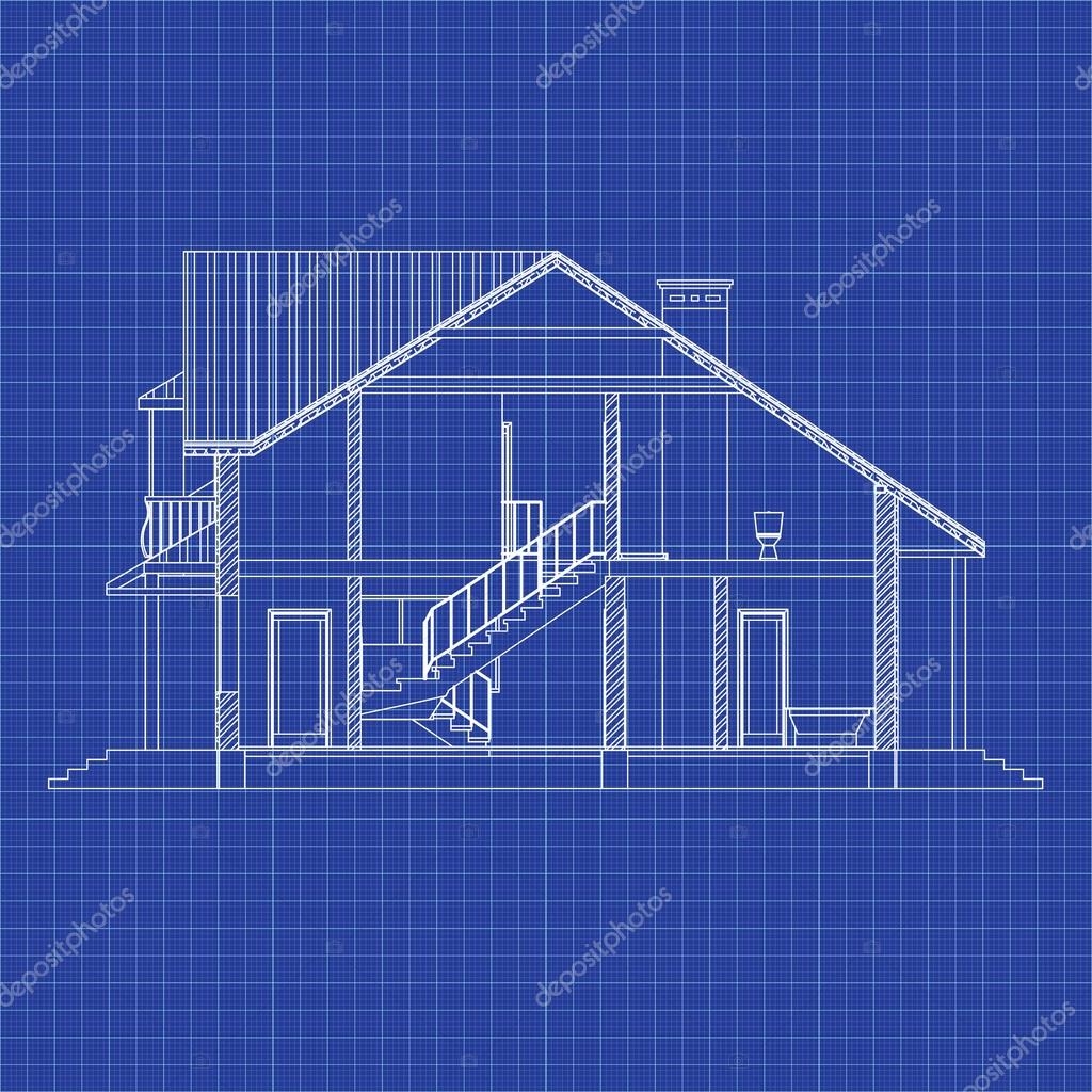 Best Interesting Architectural Background On Graph Paper Cross section House Vector Blueprint Stock Vector By dr1proekt gmail 115866908