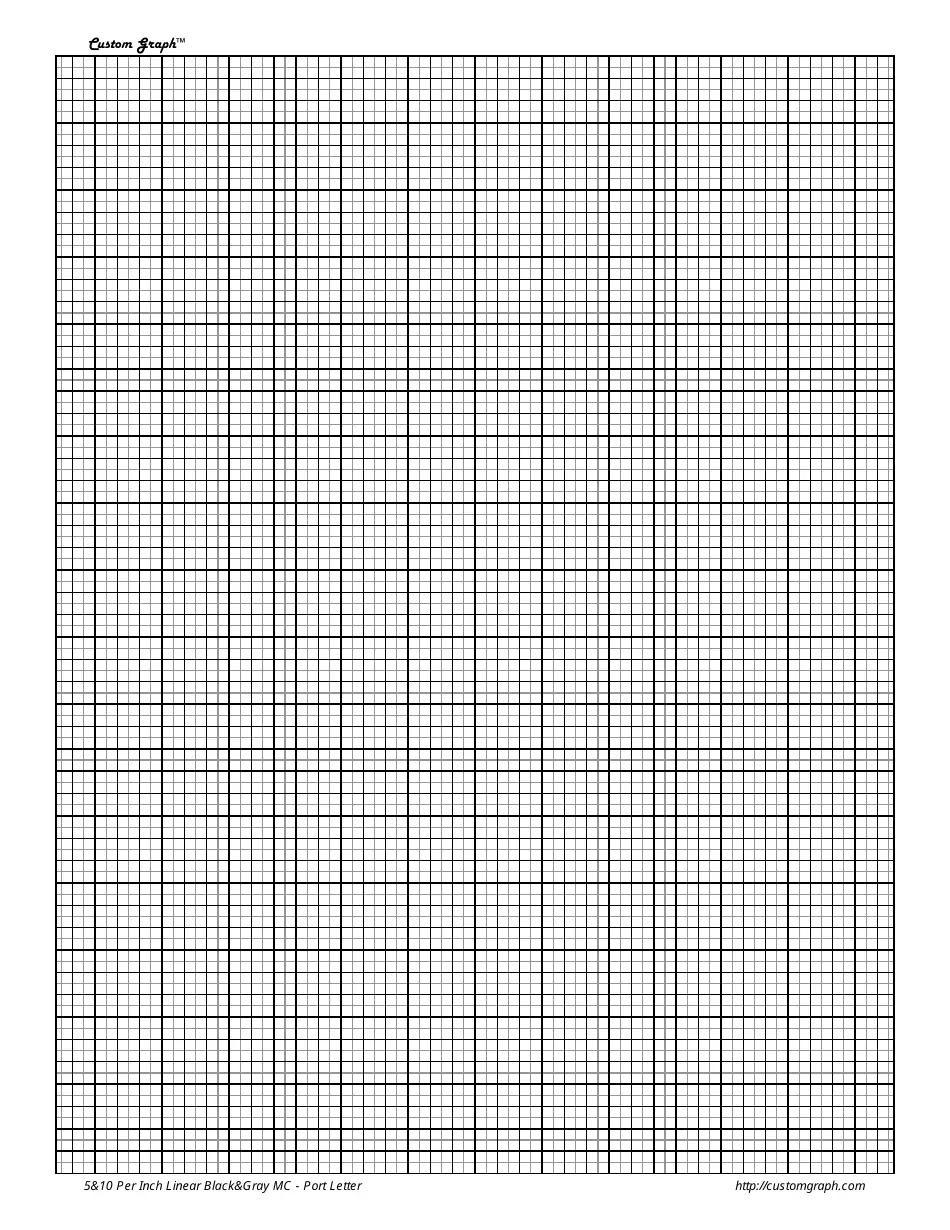 Black 10 Per Inch Graph Paper Template Download Printable PDF Templateroller