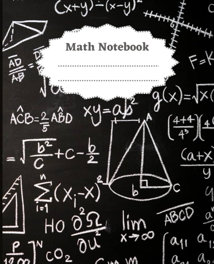 Black Math Formula Math Notebook College Ruled Graph Paper Notebook Graph Paper For Math And Science Students Quad Ruled 5x5 Publishing I Made Amazon Books