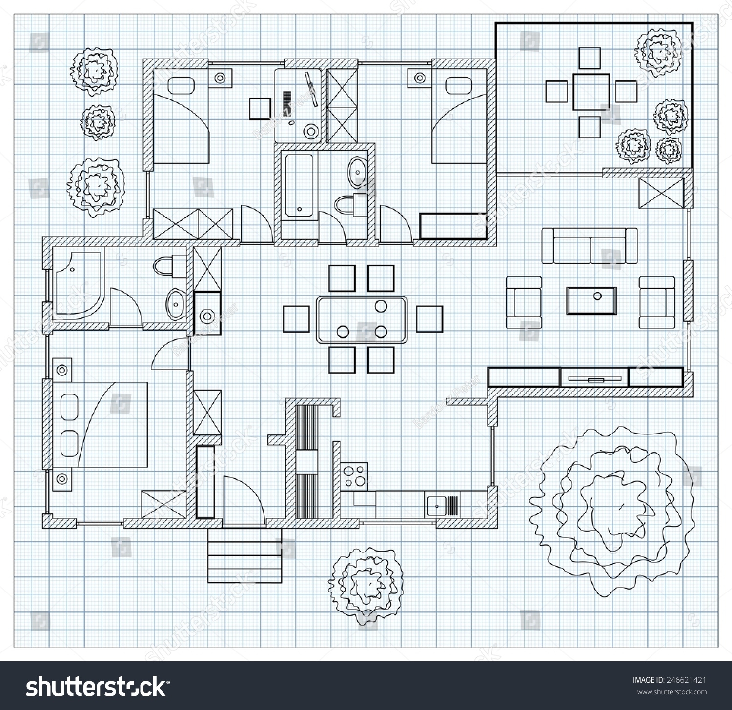 Black White Floor Plan Sketch House Stock Vector Royalty Free 246621421 Shutterstock Black White Floor Plan Sketch House Stock Vector Royalty Free 246621421 Shutterstock