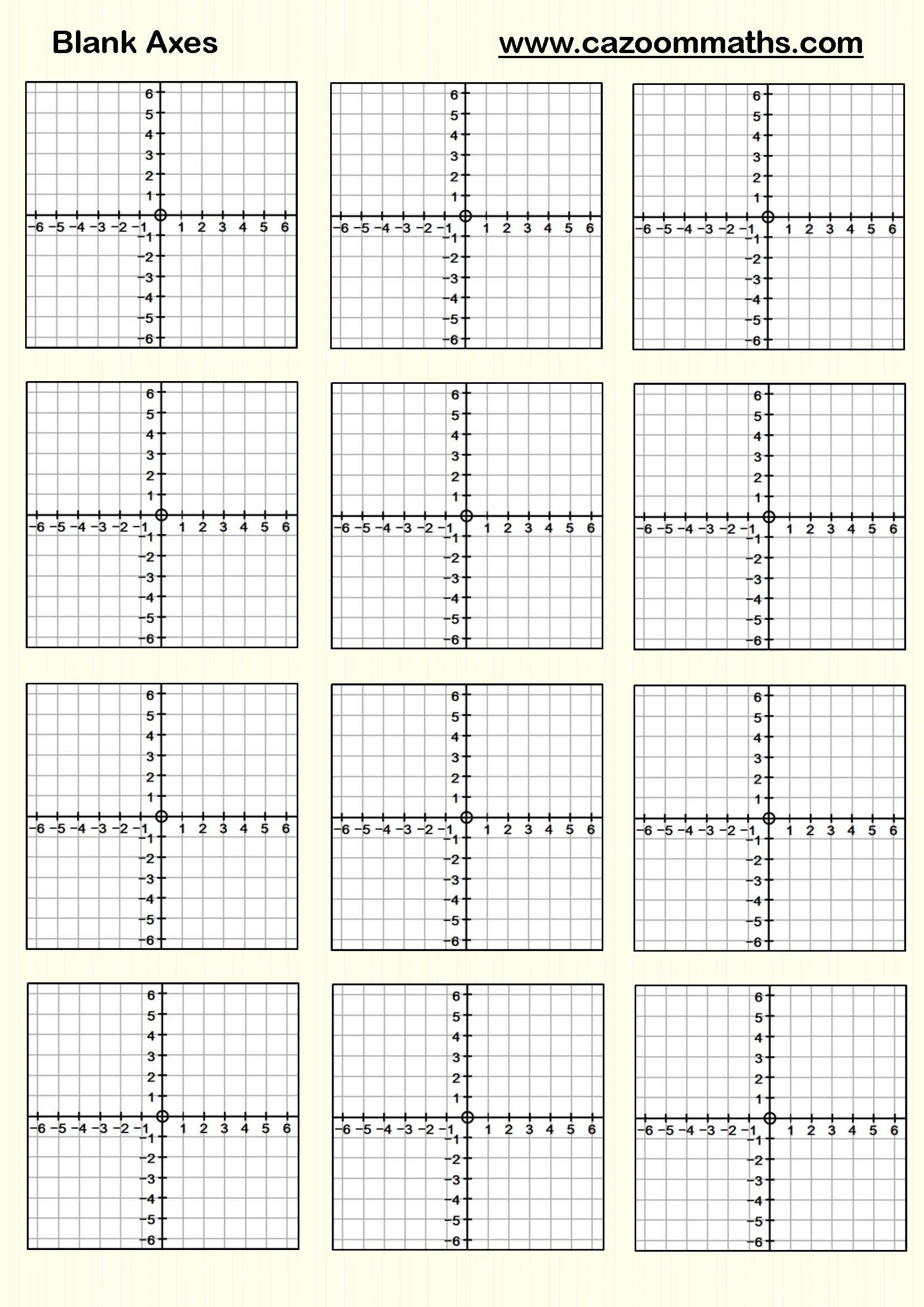 4 Quadrant Graph Paper Printable