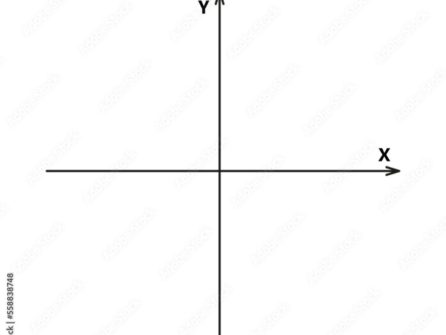 Blank Cartesian Coordinate System In Two Dimensions Rectangular Orthogonal Coordinate Plane With Axes X And Y Math Scale System Template Vector Illustration Isolated On White Background Stock Vector Adobe Stock