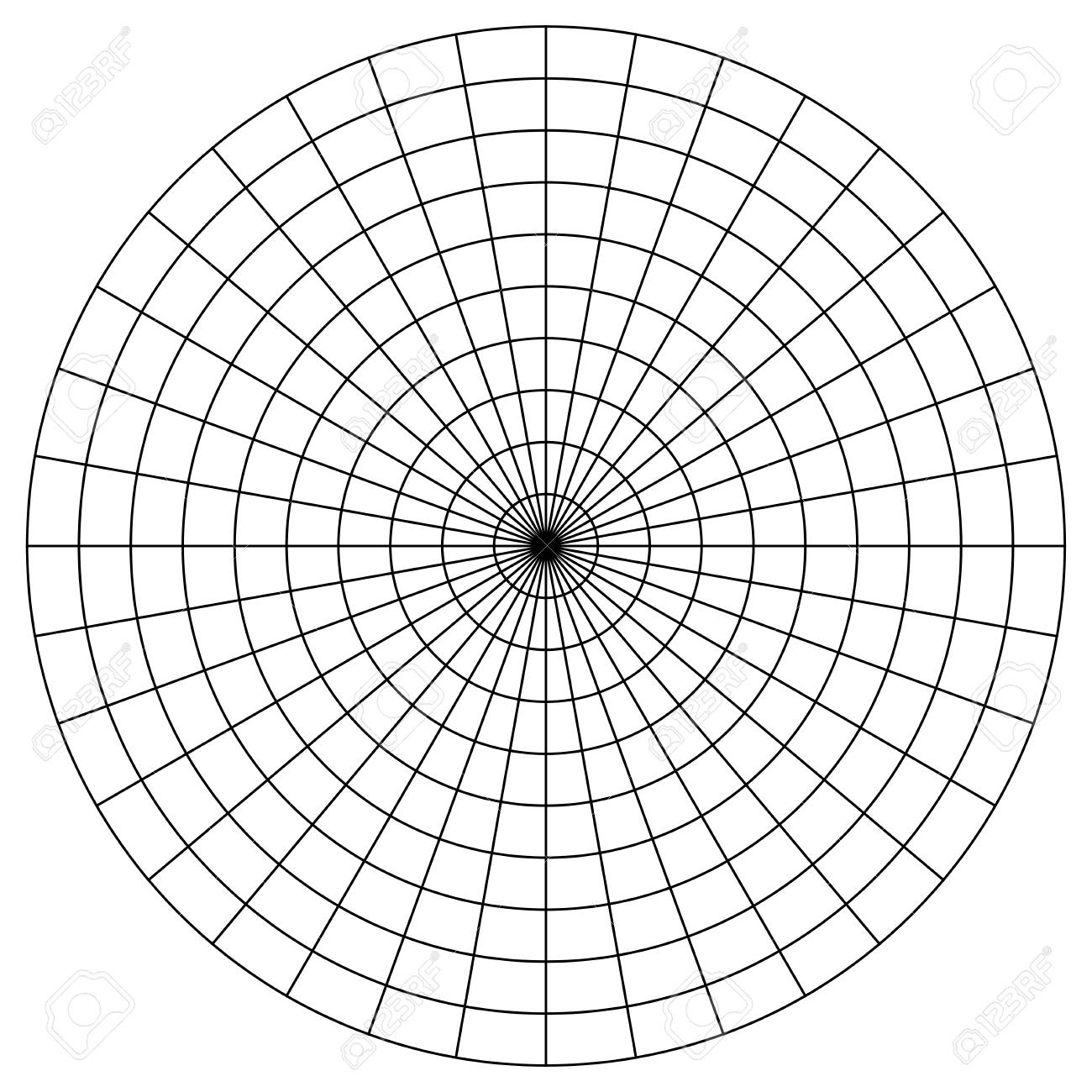 Blank Polar Graph Paper Protractor Pie Chart Vector Royalty Free SVG Cliparts Vectors And Stock Illustration Image 76191742 