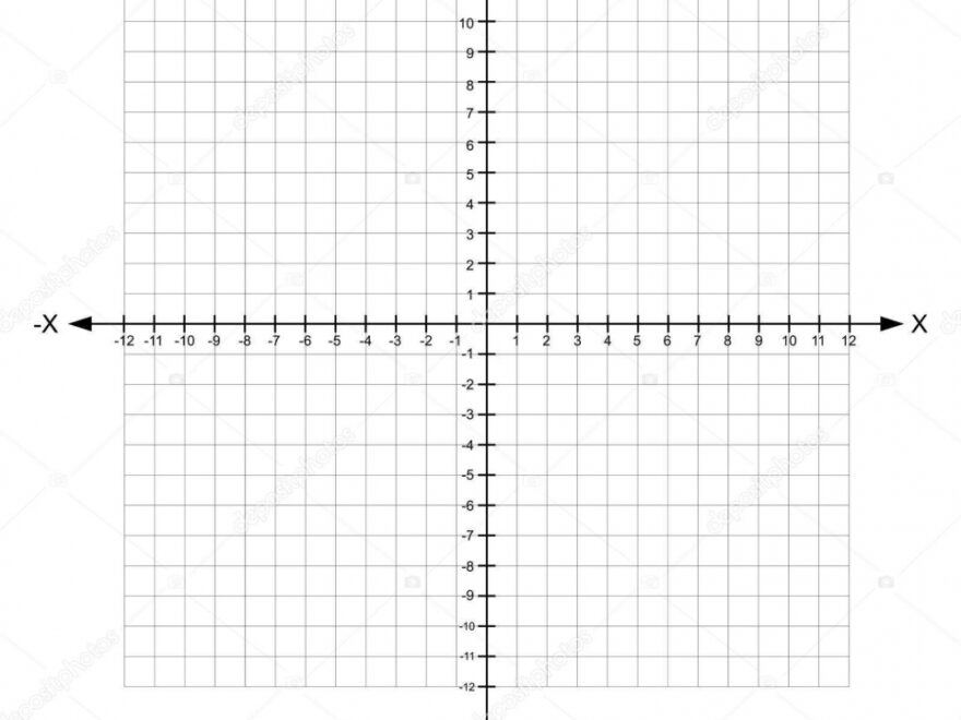 Blank X And Y Axis Cartesian Coordinate Plane With Numbers On White Background Vector Stock Vector By attaphongw 166327988