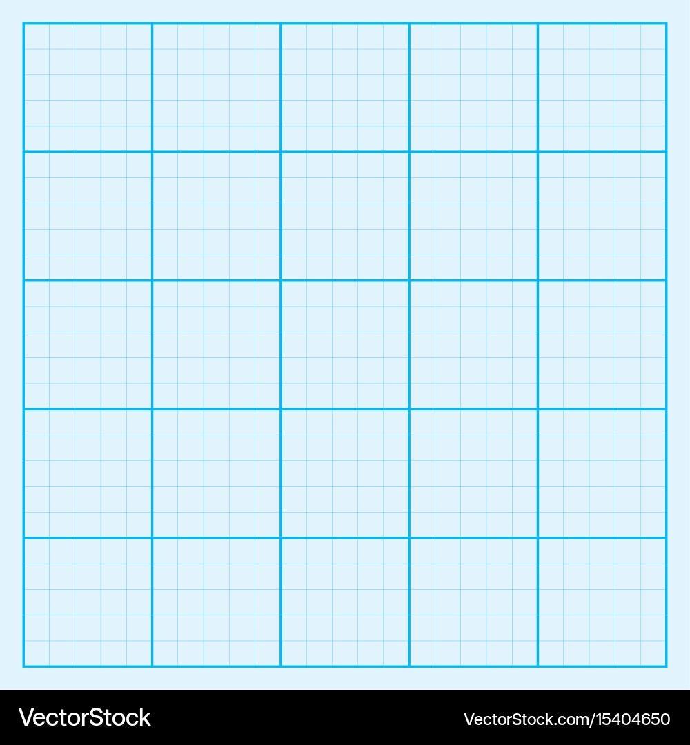 Blue Graph Paper Coordinate Grid Squar Royalty Free Vector