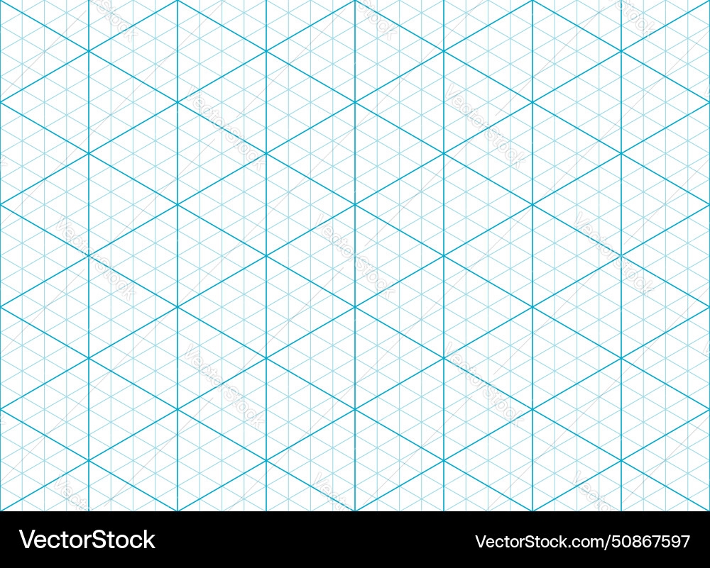 Blue Isometric Grid Paper Royalty Free Vector Image