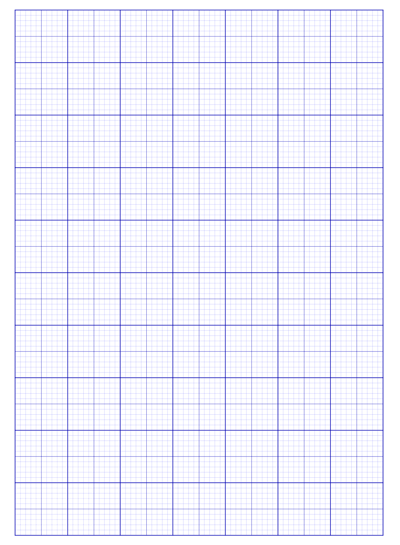 Blue Lined Graph Paper For Penmanship Practice