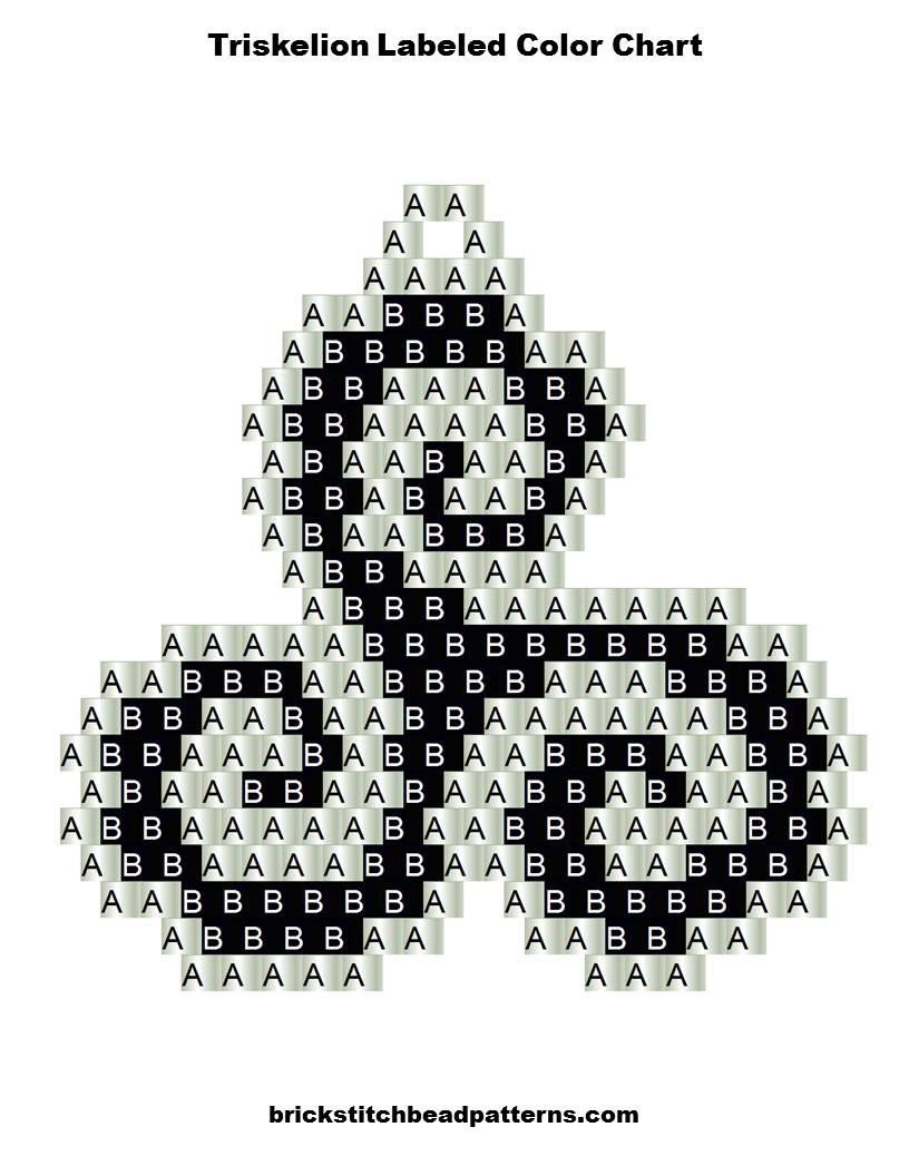 Brick Stitch Bead Patterns Journal Free Druid Triskelion Earring Brick Stitch Bead Pattern No 507