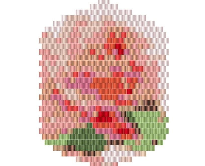 Brick Stitch Bead Patterns Journal Free Rose Earring Brick Stitch Or Peyote Stitch Bead Pattern No 703