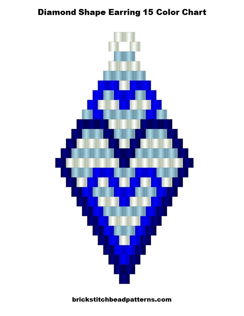 Brick Stitch Bead Patterns Journal No 15 Free Diamond Shape Earring Brick Stitch Bead Pattern No 482
