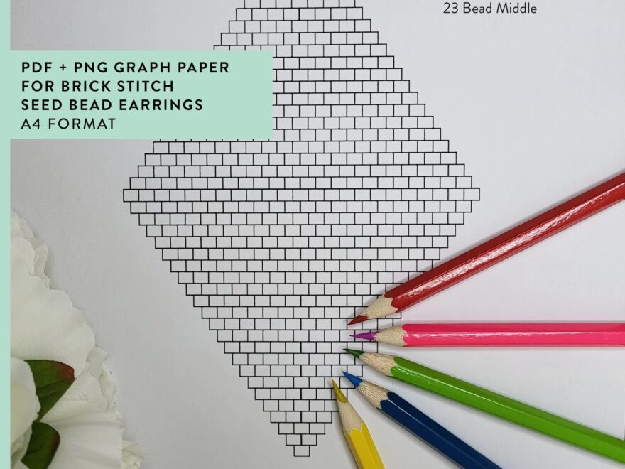 Brick Stitch Beading Graph Paper Beading Paper For Brick Stitch Seed Bead Earring Patterns DIY Handmade Gift Idea Earrings Gift For Her Etsy