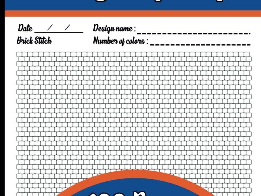 Brick Stitch Beading Graph Paper Notebook Brick Seed Bead Patterns For Design Create And Perfect Your Own Beadwork Project Graph Paper For Your Jewelry Letter Format Size 8 5 X11