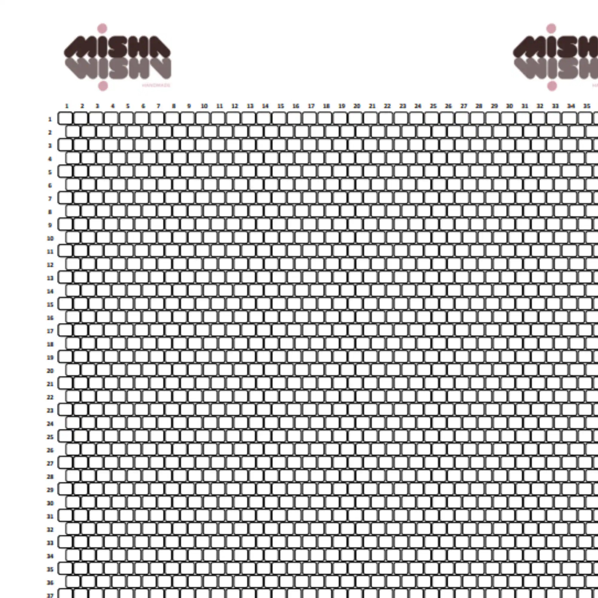 Brick Stitch Graph Paper Etsy