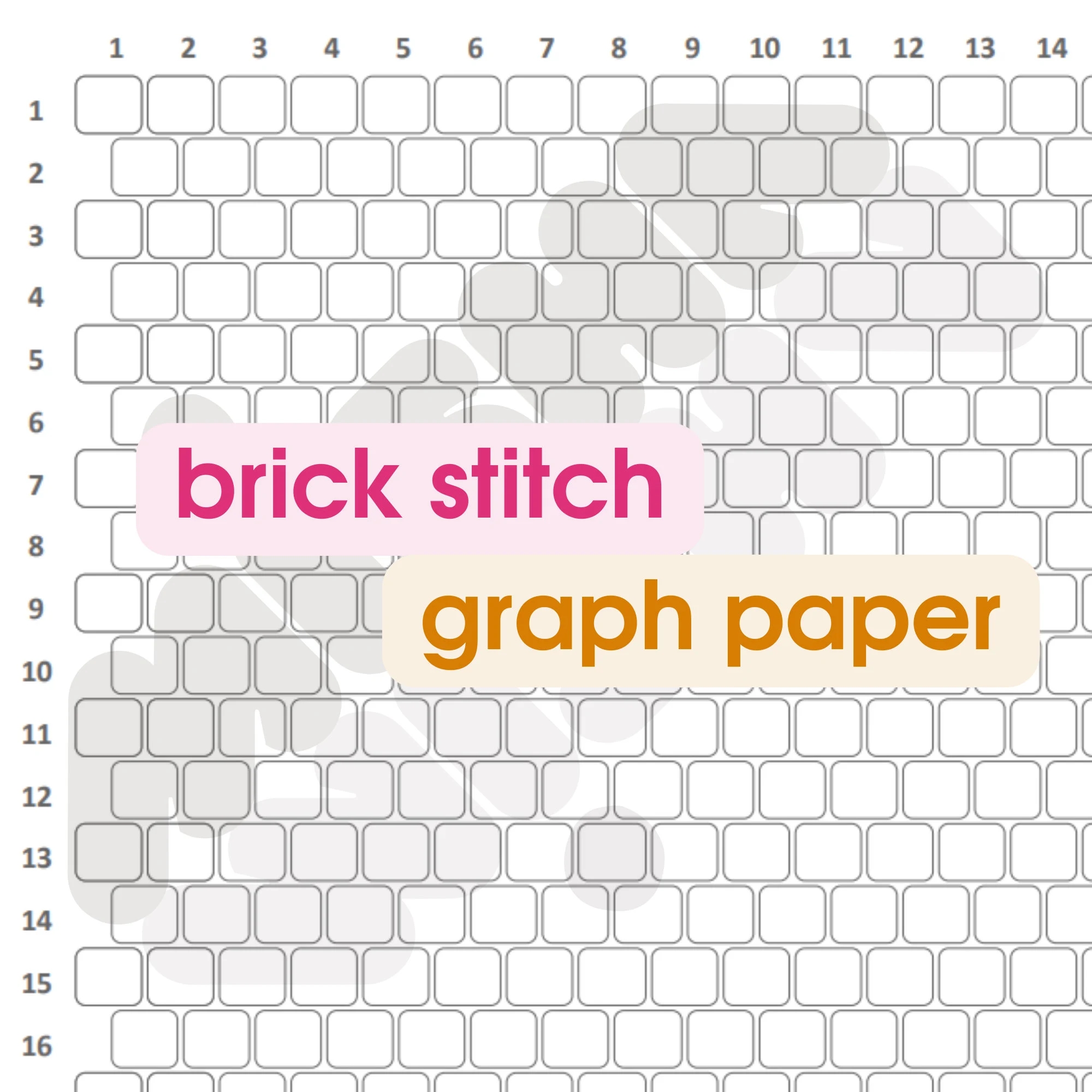 Brick Stitch Graph Paper Etsy