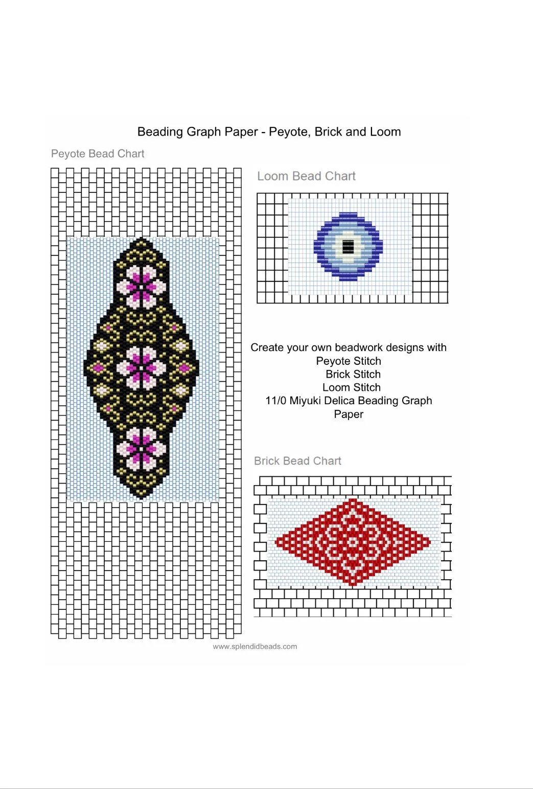 Peyote Stitch Patterns Graphic Design Paper