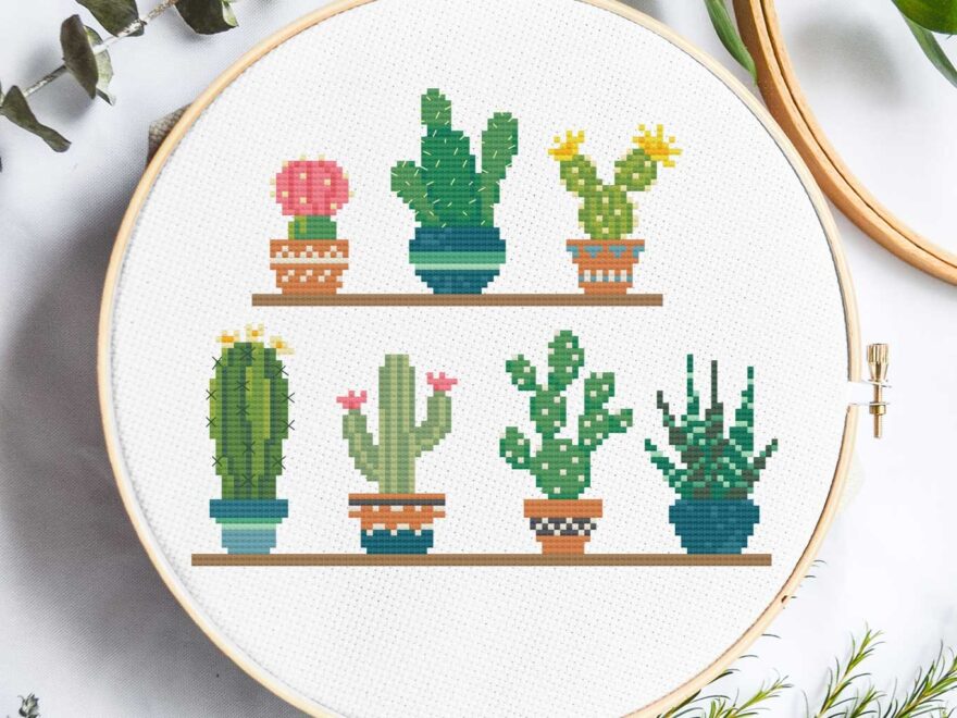Cactus Free Cross Stitch Pattern Ugly Duckling House