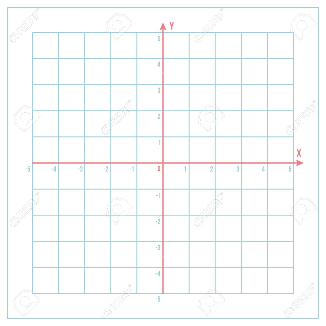 Cartesian Coordinate System On Blue Graph Paper With Coordinate Axis Royalty Free SVG Cliparts Vectors And Stock Illustration Image 101994681 