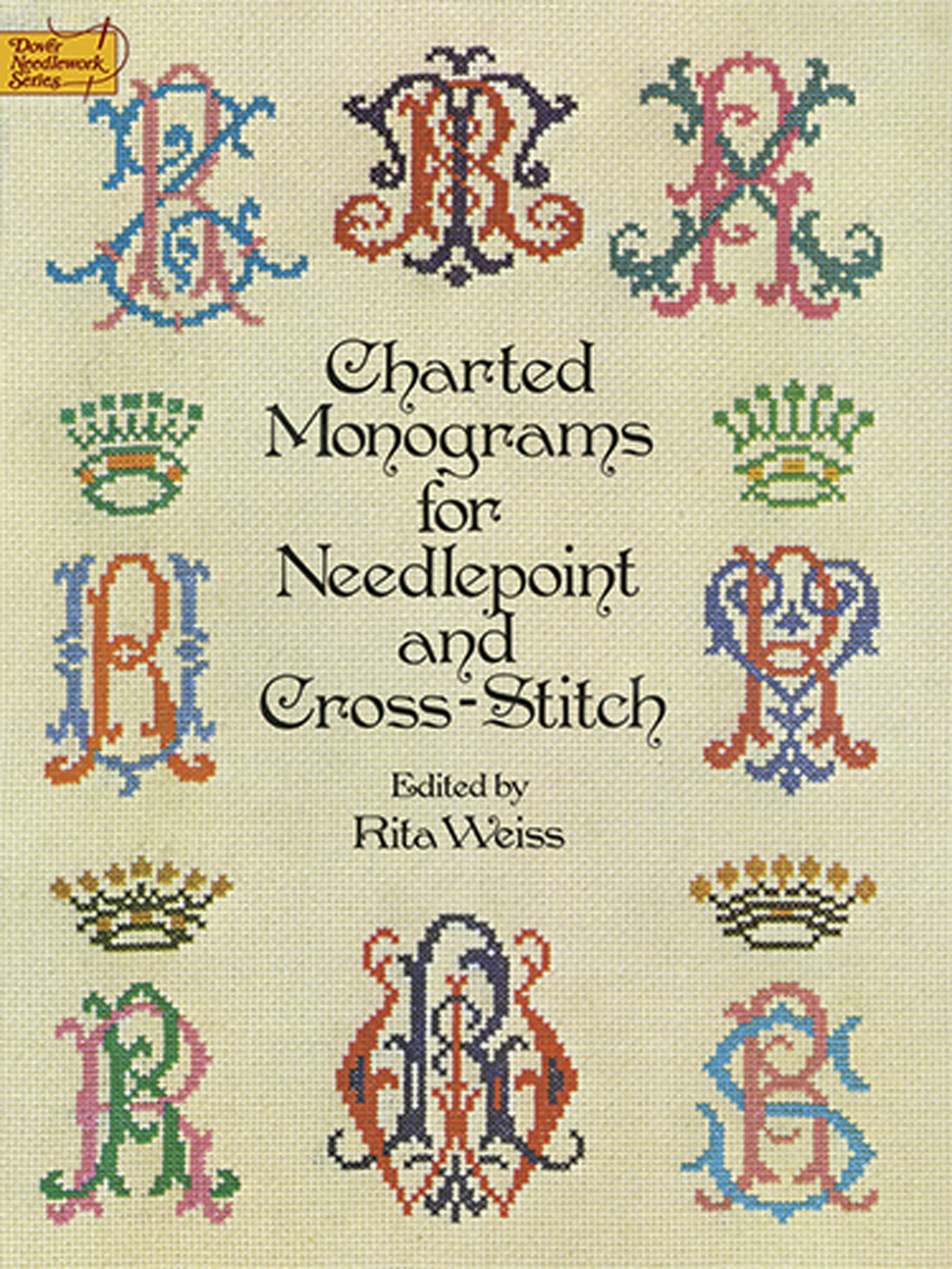 Charted Monograms For Needlepoint And Cross Stitch Dover Crafts Embroidery Needlepoint Weiss Rita 9780486235554 Amazon Books
