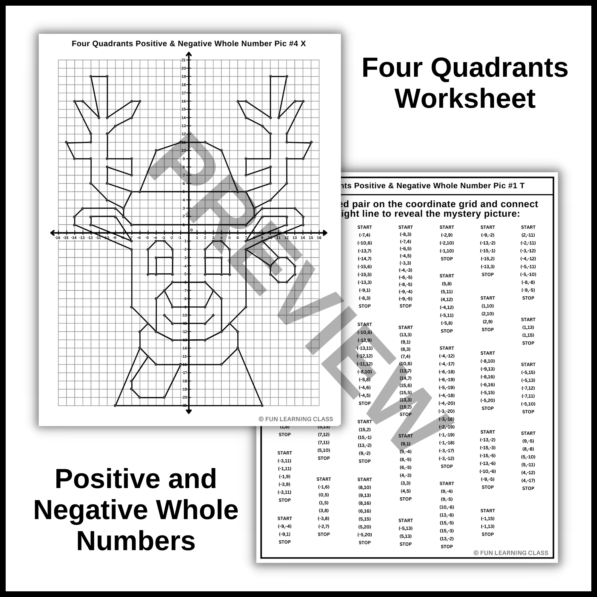 Christmas Reindeer Coordinate Graphing Plotting Points Ordered Pairs Mystery Picture Math Drawing Made By Teachers