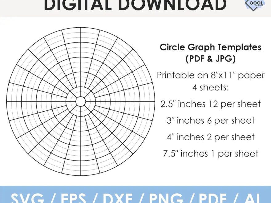 Circle Graph Template Bead Graph Paper Beading Pattern Pdf Svg Png Cricut Silhouette Instant Download Etsy Sweden