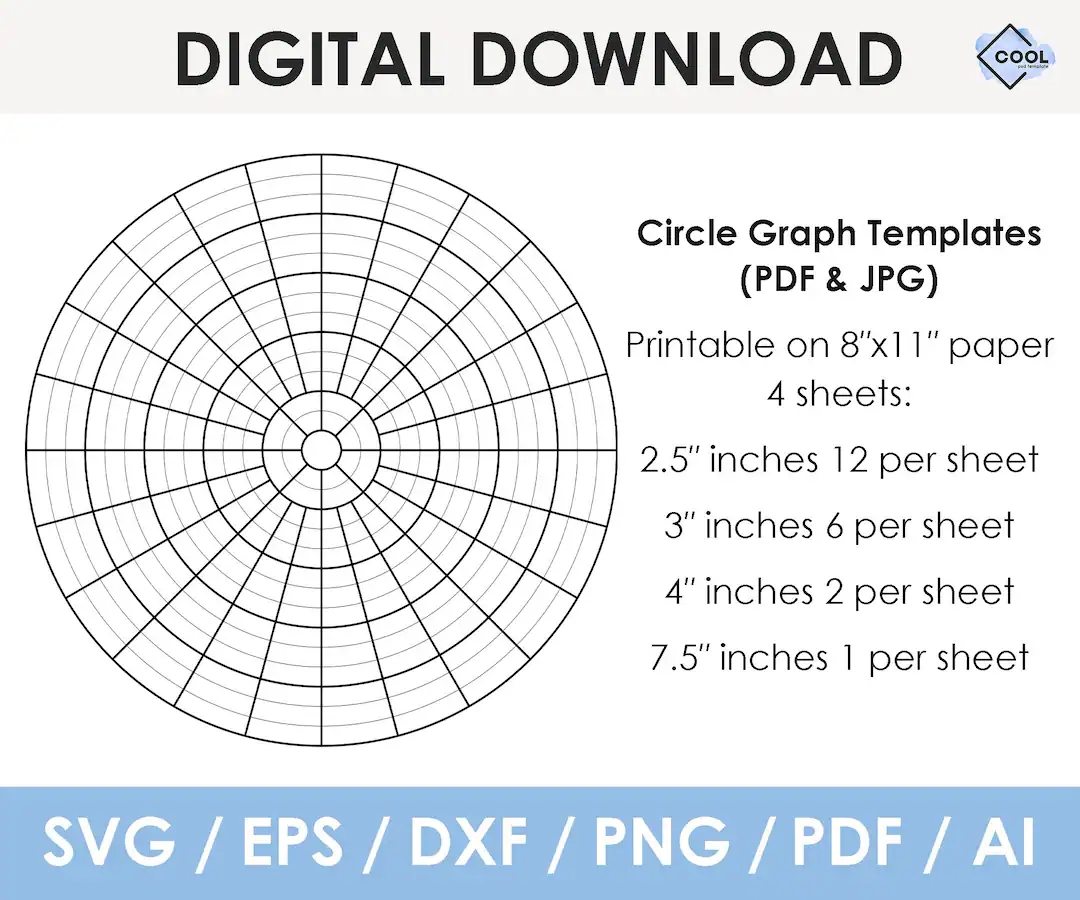 Circle Graph Template Bead Graph Paper Beading Pattern Pdf Svg Png Cricut Silhouette Instant Download Etsy Sweden