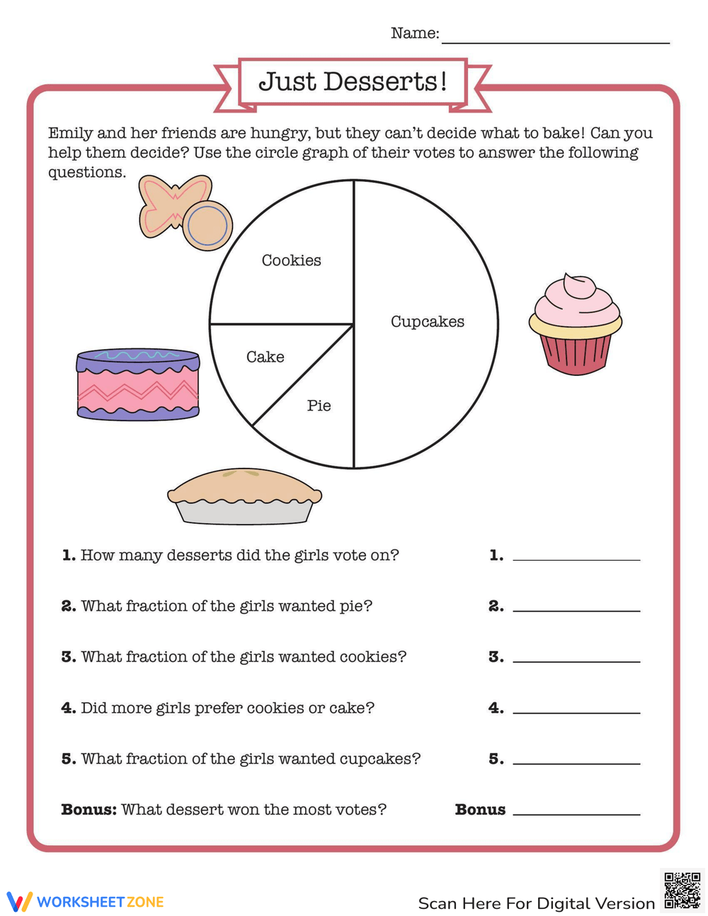Circle Graph Worksheets For Grade 5