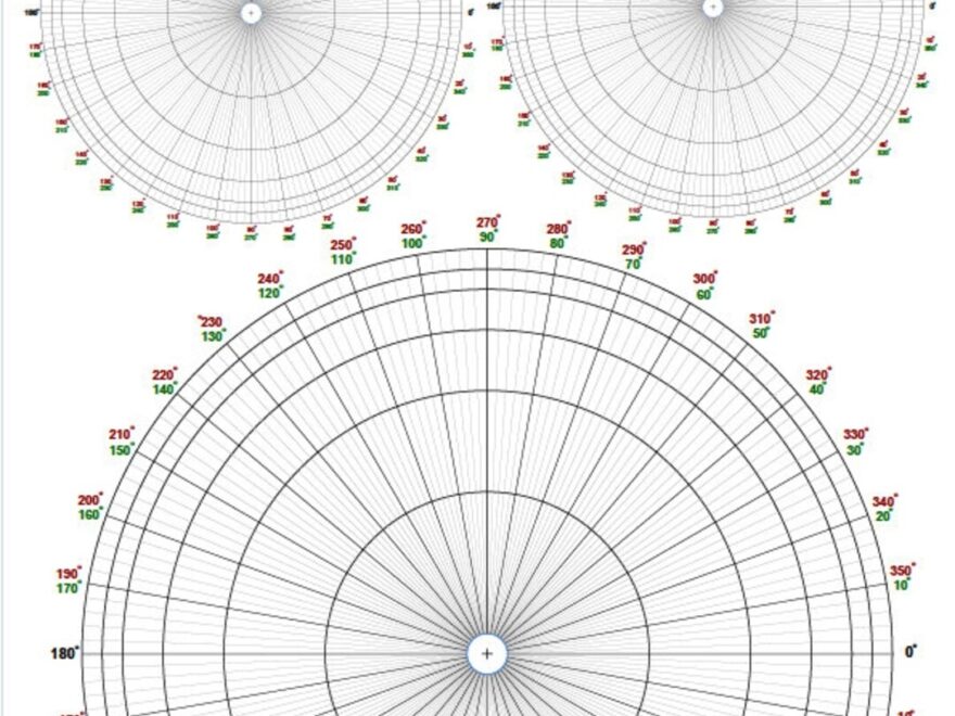 Circular Polar Graph Templates Fibonacci Quilling Board Etsy