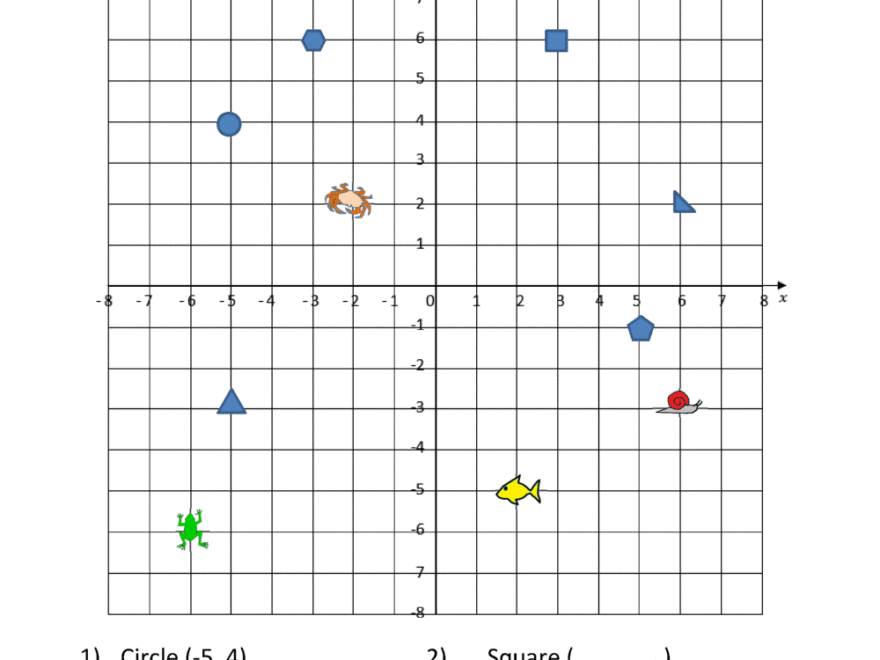 Coordinate Plane Worksheets 4 Quadrants