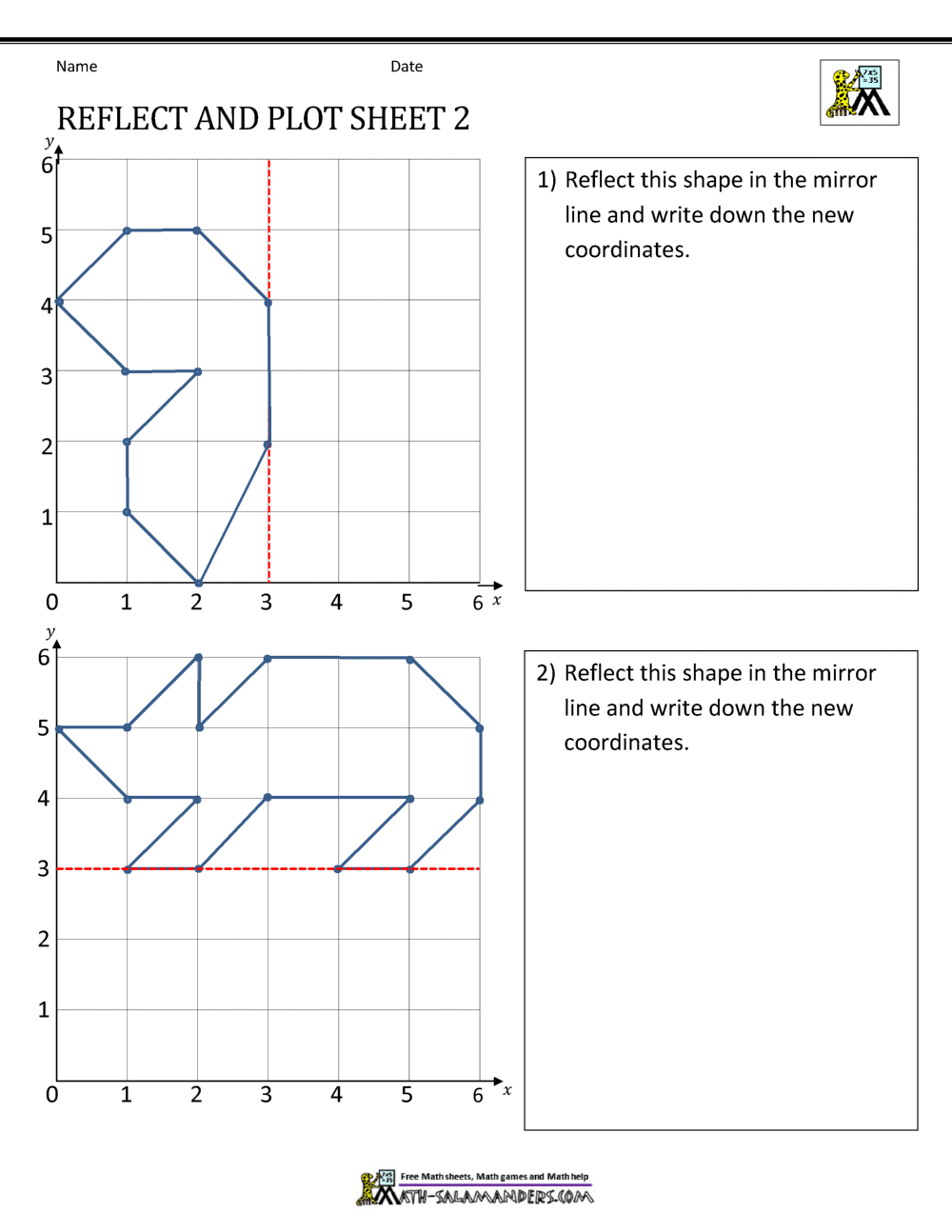 Coordinate Worksheets