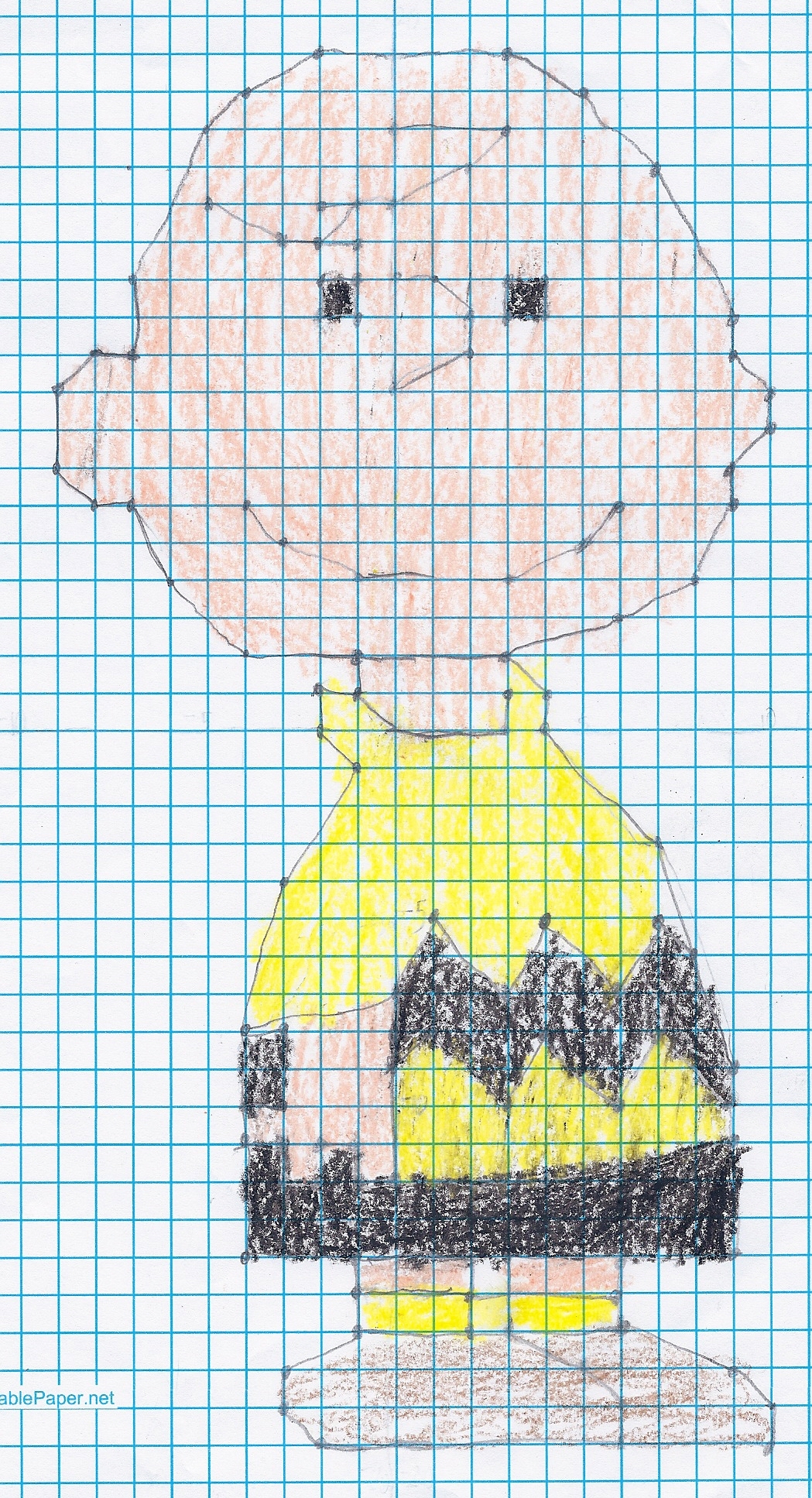 Graph Paper One Quadrant Coordinate 20x15 Drawing