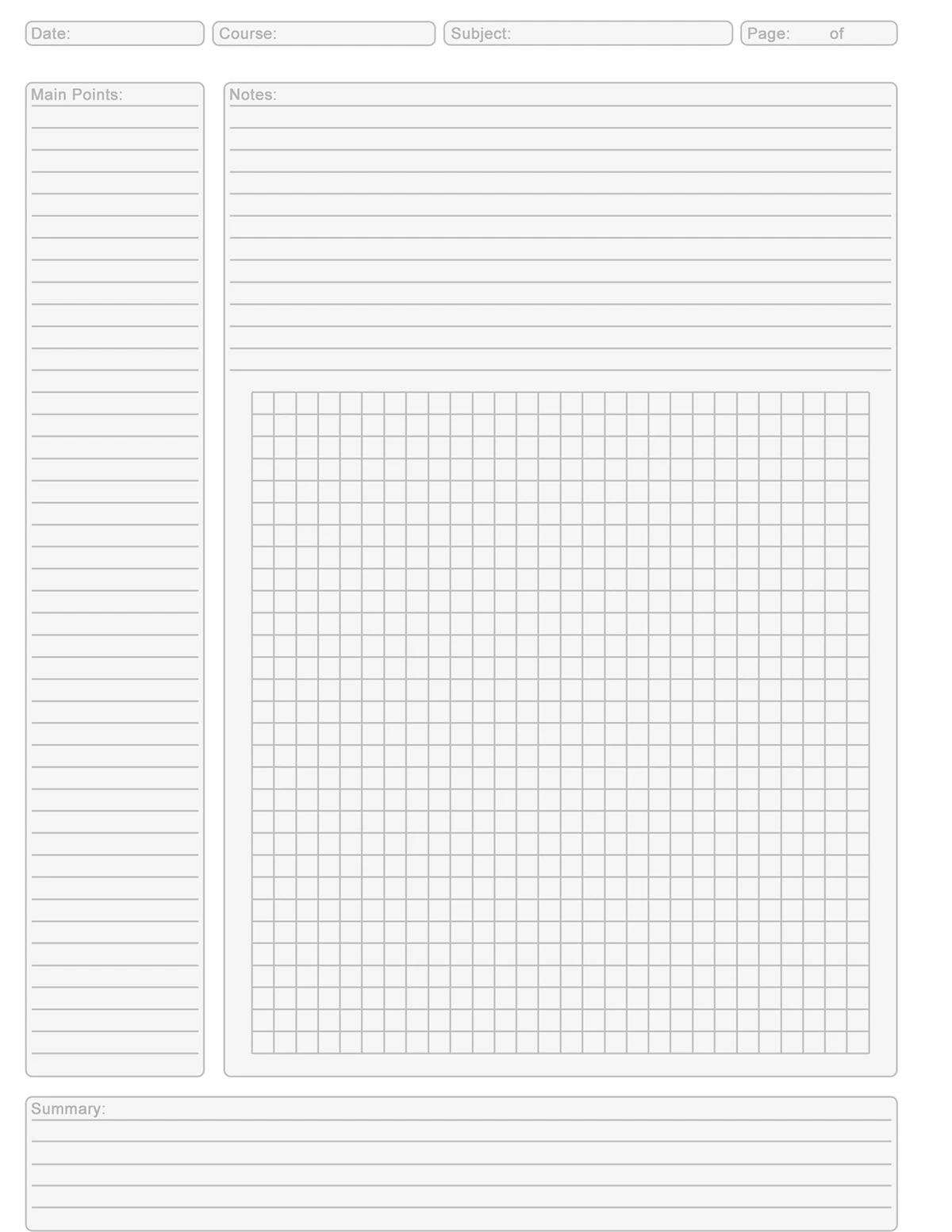 Graph Paper For Math Notes Graph Paper For Math Notes