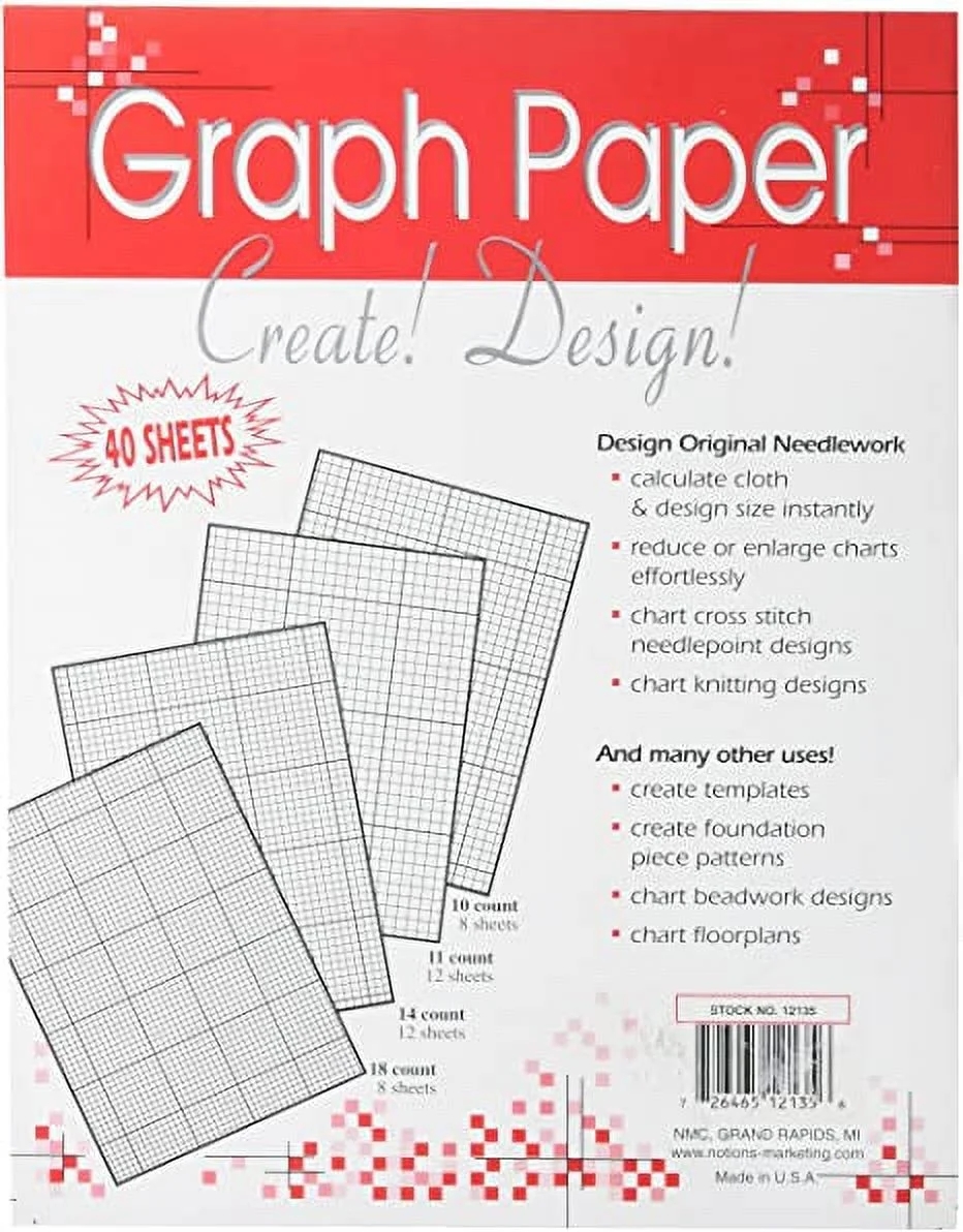 crafters helper needlework graph paper 8 1 2 by 11 inch 40 per package walmart